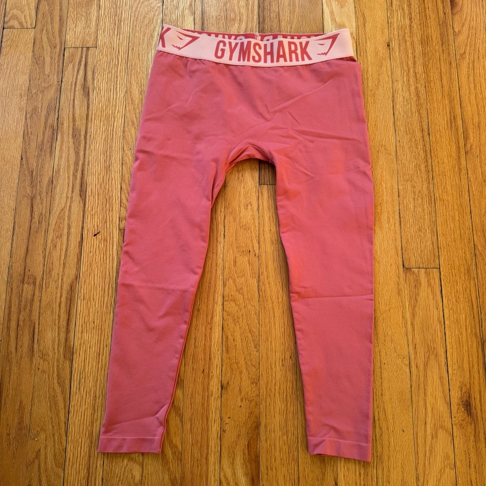 Gymshark Coral Logo Band Cropped Leggings Size Small